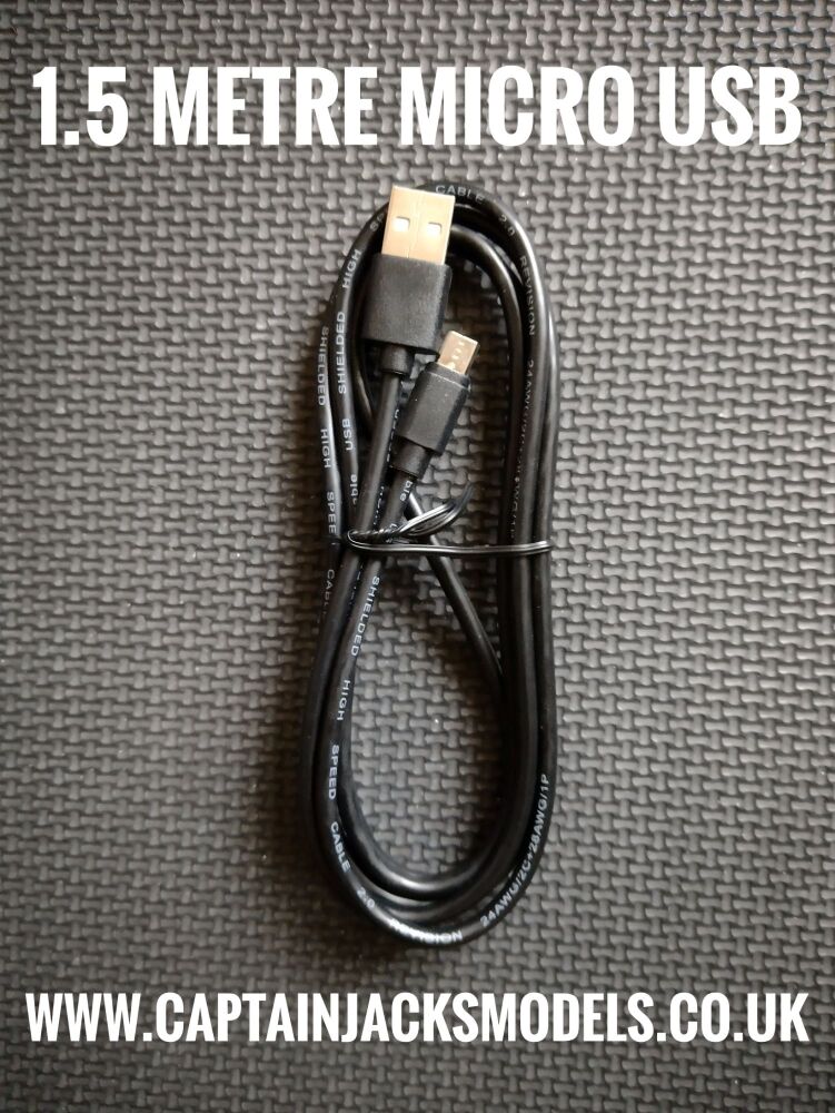 1.5 Metre Micro USB Lead - BLACK