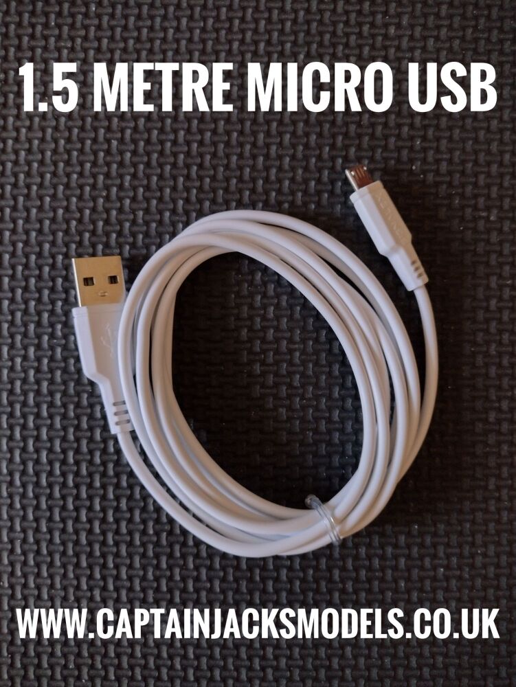1.5 Metre Micro USB Lead - WHITE