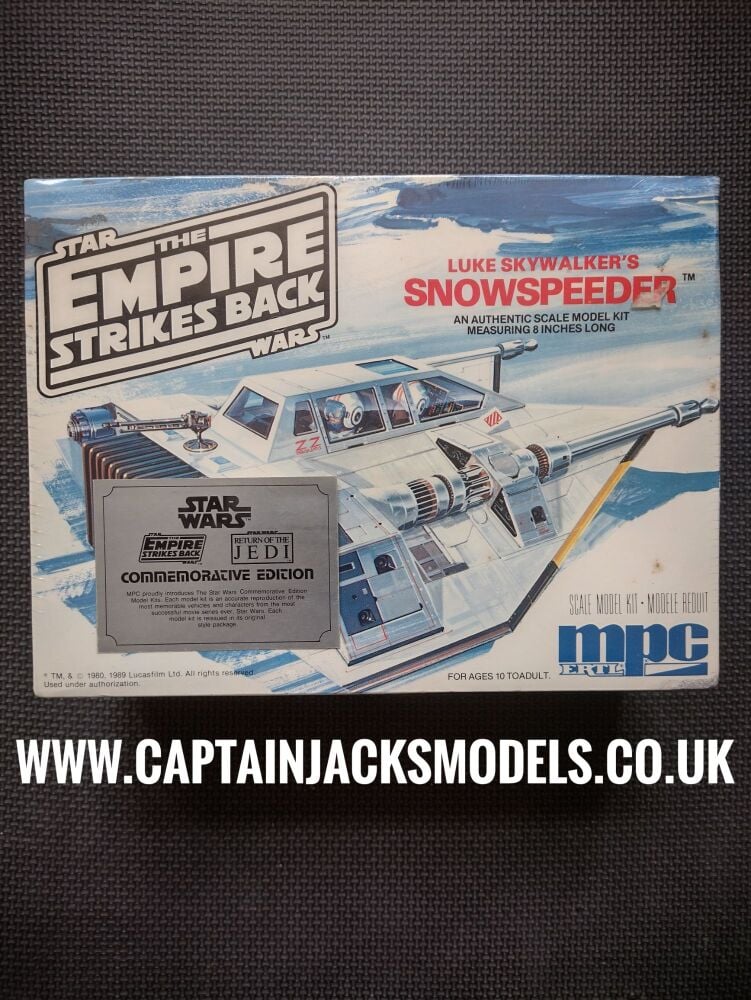 Vintage 1989 MPC Star Wars The Empire Strikes Back Luke Skywalkers Snowspeeder Plastic Model Kit 8914