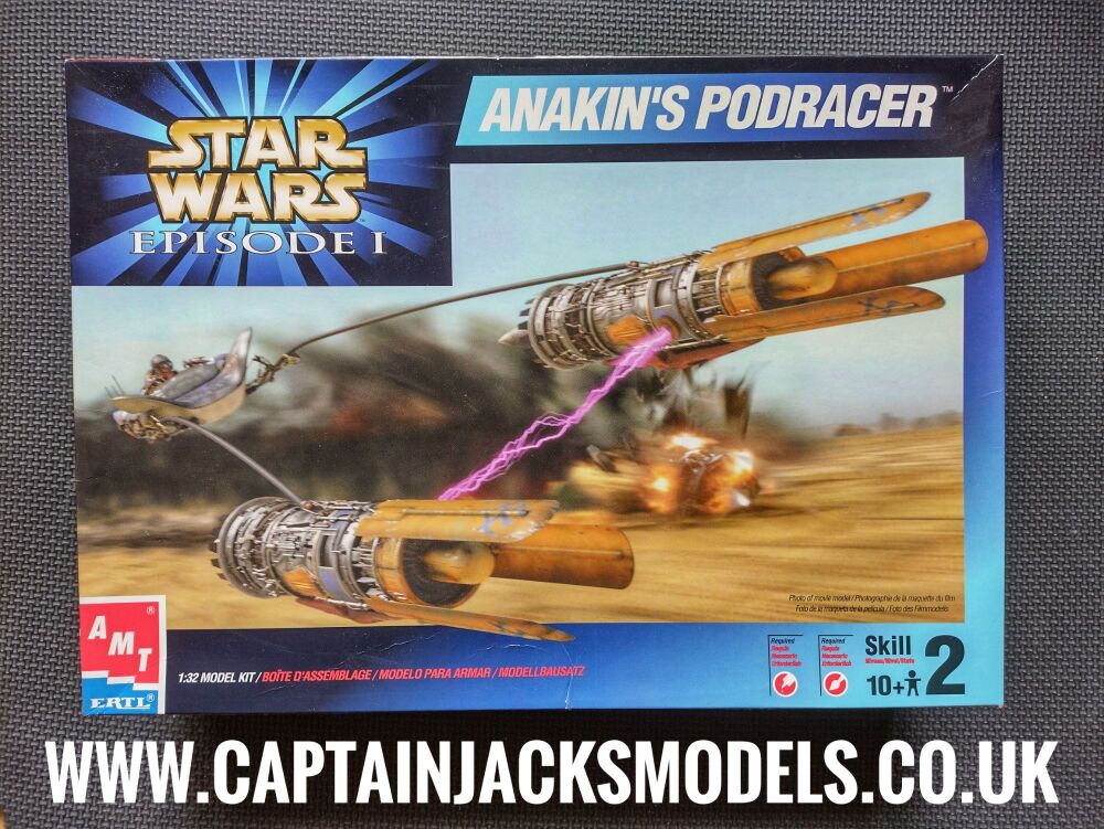 AMT Ertl 1999 Star Wars Episode 1 Anakins Podracer 1:32 Plastic Model Kit 30122