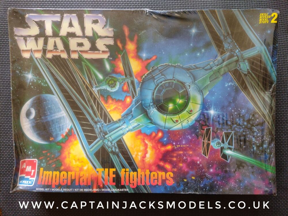 AMT Ertl Star Wars Imperial Tie Fighters Plastic Model Kit - Factory Sealed - Released in 1997