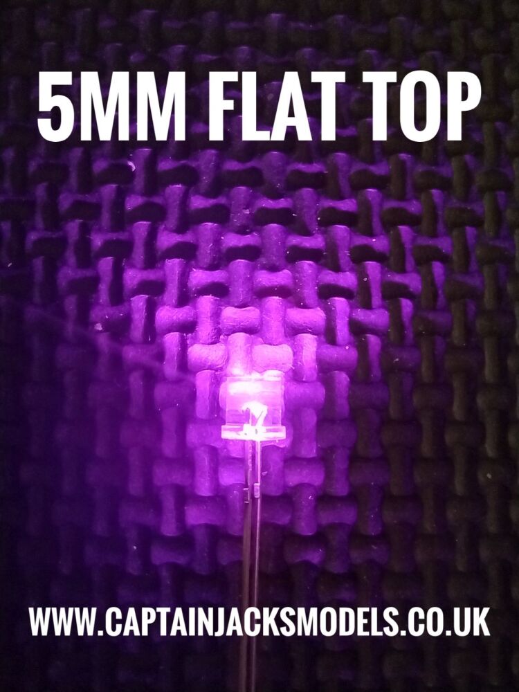 5mm PINK Flat Top LED Ultra Bright Long Leg
