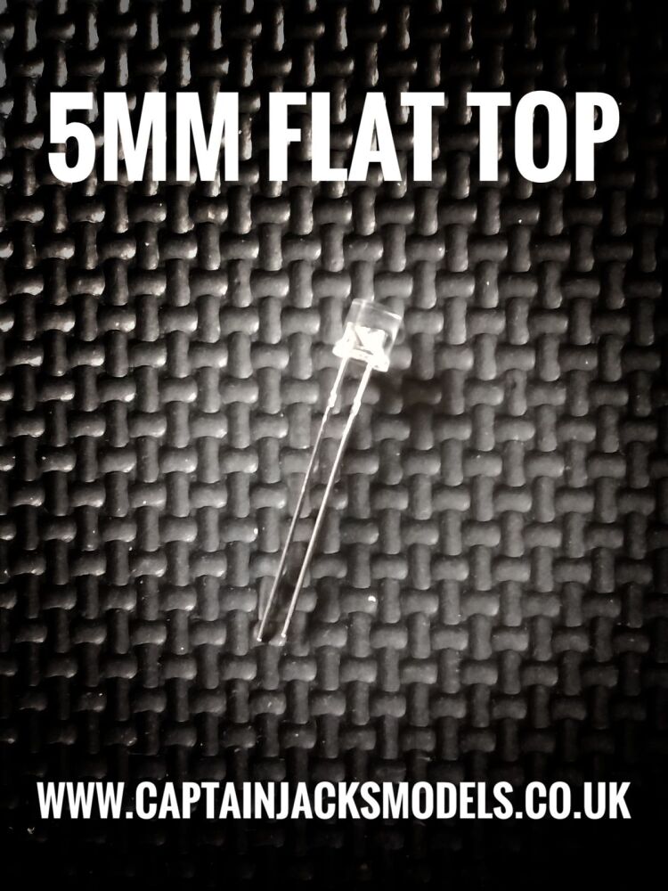 5mm ULTRA VIOLET Flat Top LED Ultra Bright Long Leg