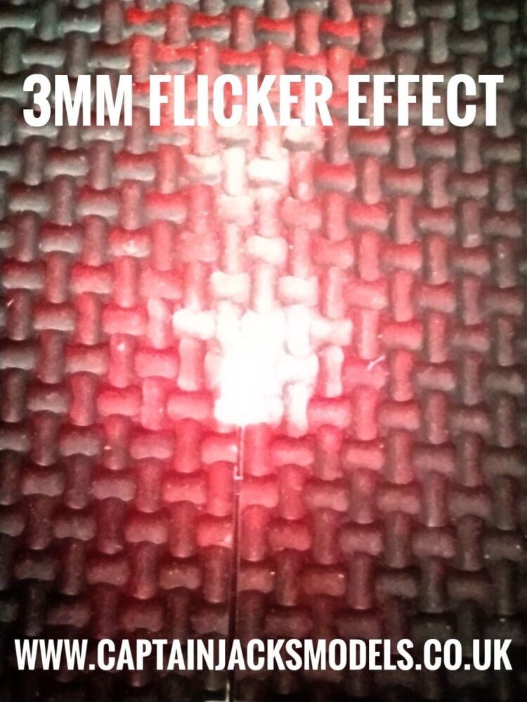 3mm RED Flicker Effect LED Ultra Bright Long Leg