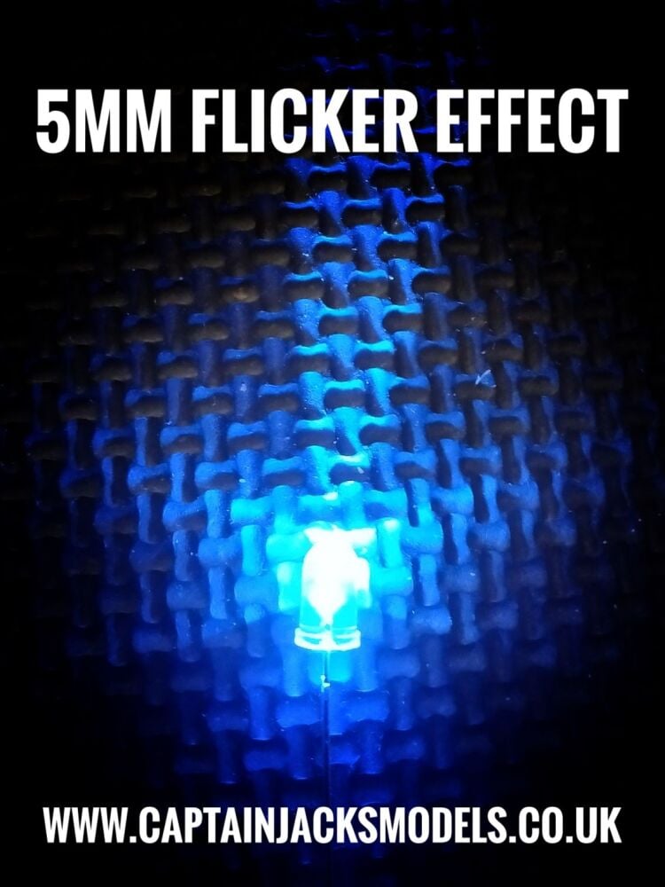 5mm BLUE Flicker Effect LED Ultra Bright Long Leg