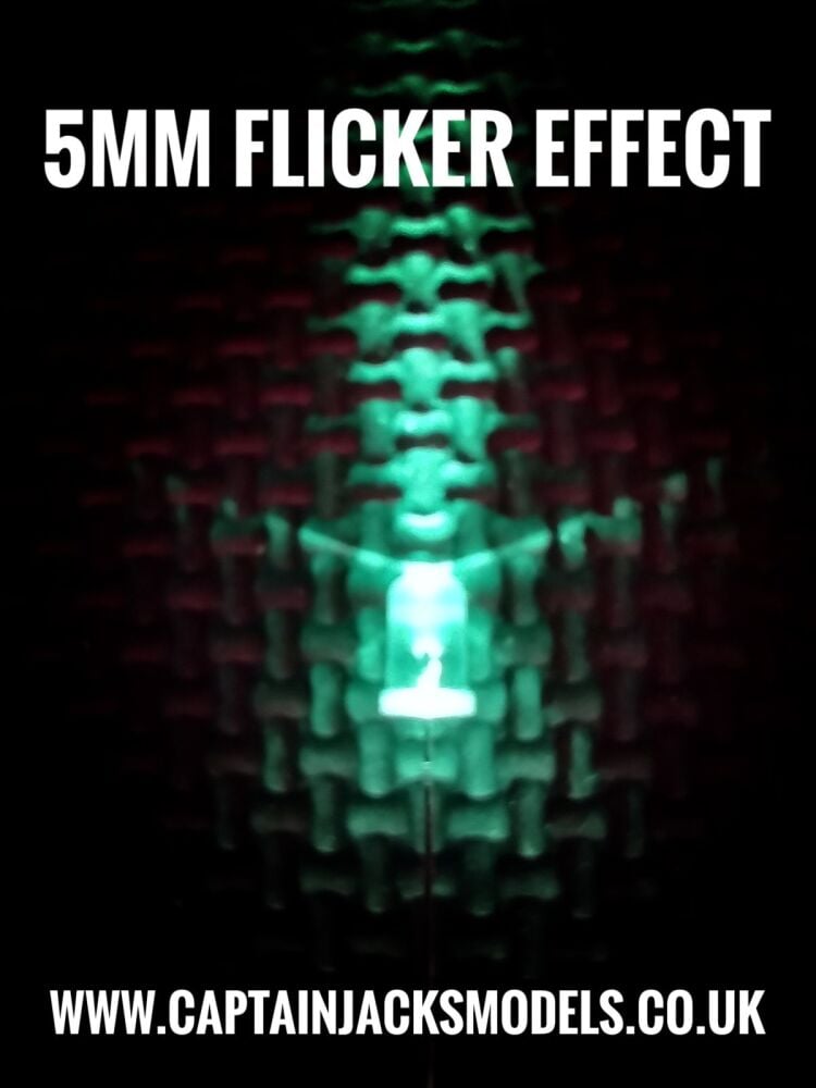 5mm GREEN Flicker Effect LED Ultra Bright Long Leg