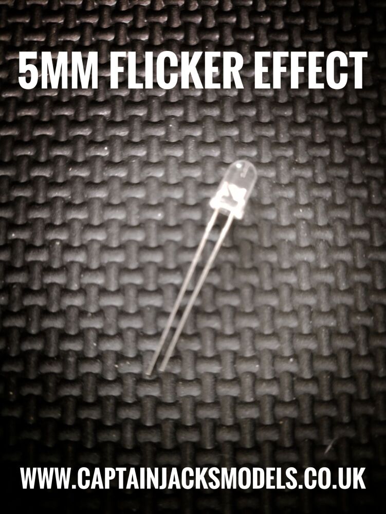 5mm ORANGE Flicker Effect LED Ultra Bright Long Leg
