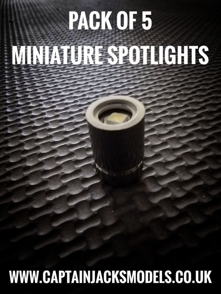 Miniature COOL WHITE Spotlight Pack For Model Buildings Display & Dioramas