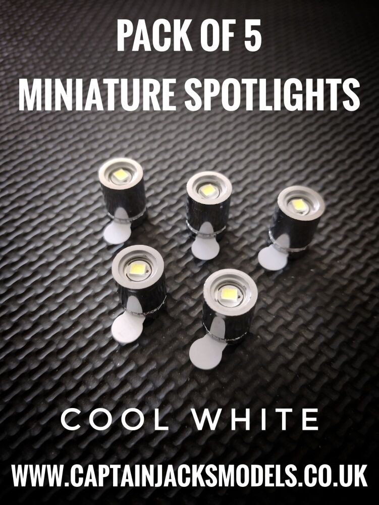 Miniature COOL WHITE Spotlight Pack For Model Buildings Display & Dioramas