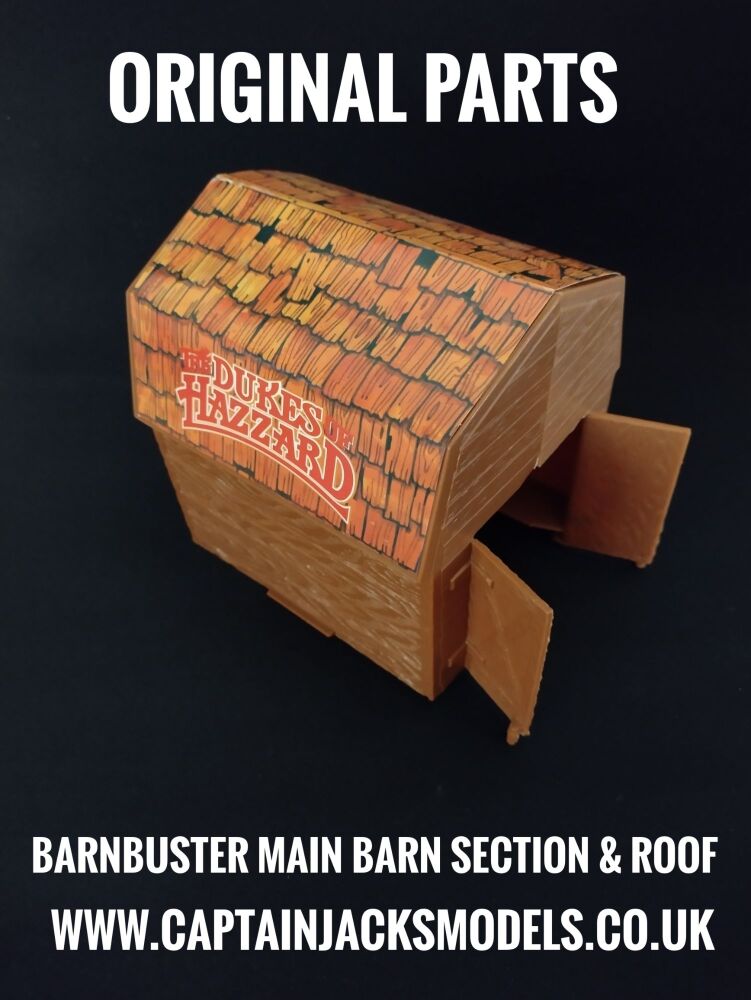 Dukes Of Hazzard Vintage Barbusters Playset Original Part Replacement Main Barn Section & Roof