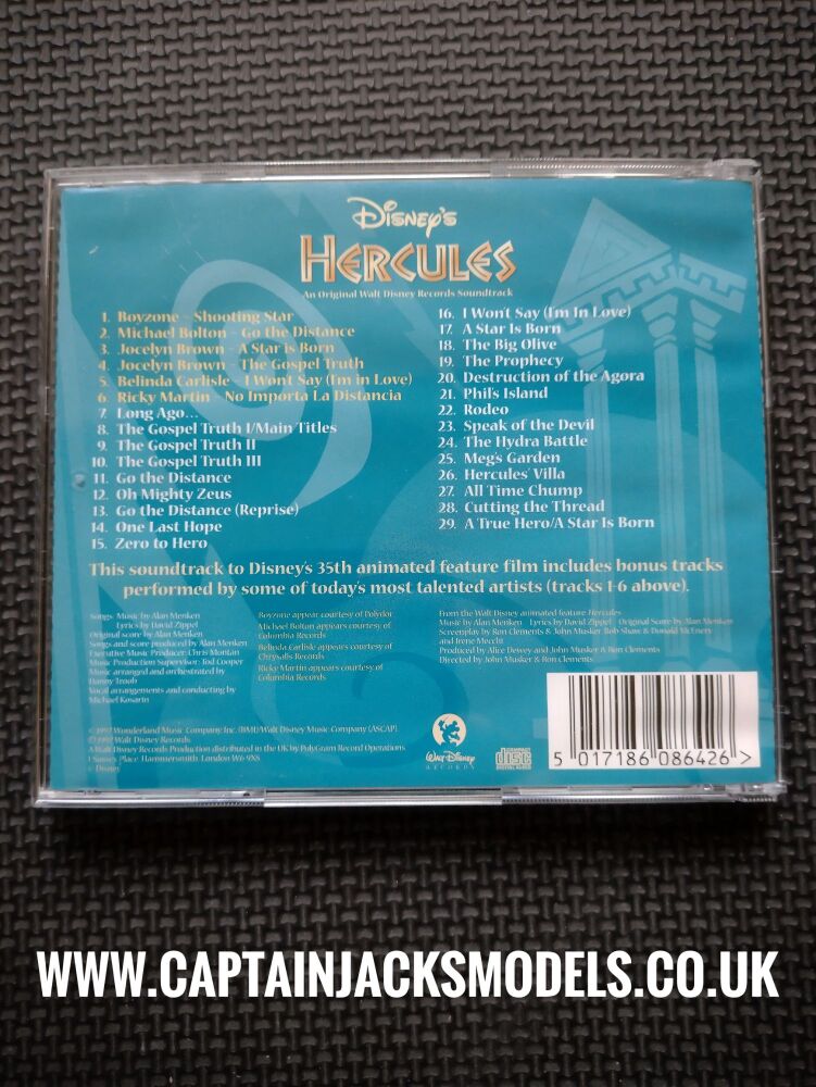 Hercules Original Movie Soundtrack CD