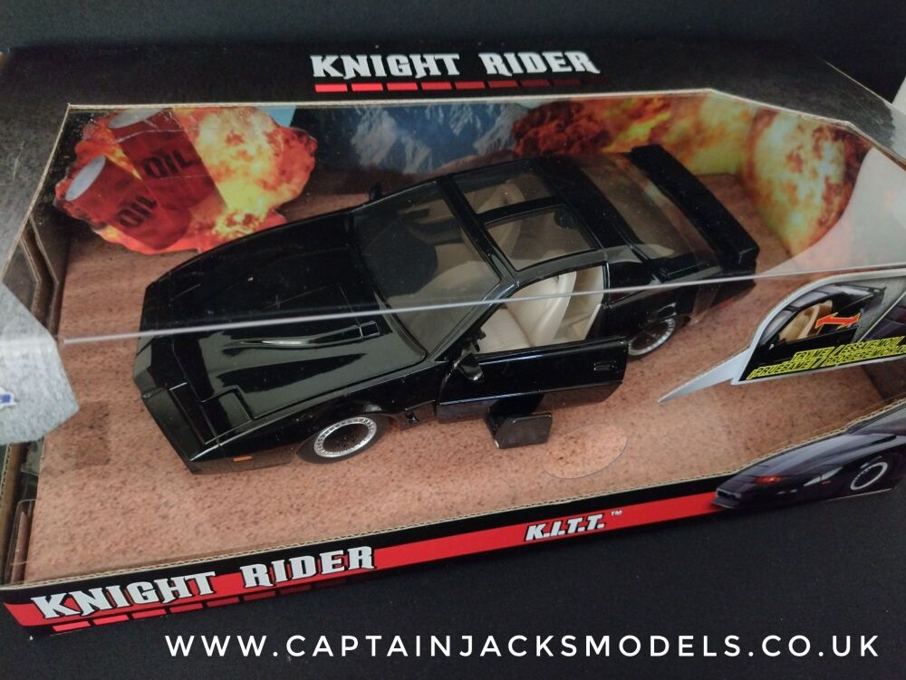 Jada Hollywood Rides 1:24 Diecast Knight Rider K.I.T.T. Pontiac Car With Working Scanner
