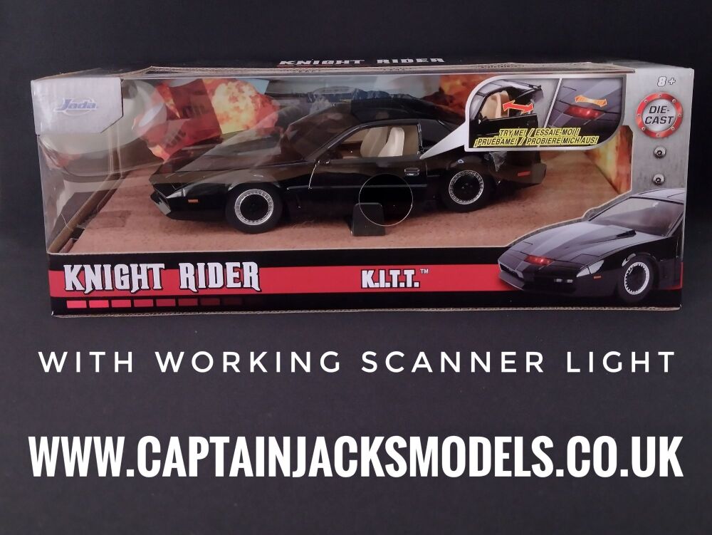 Jada Hollywood Rides 1:24 Diecast Knight Rider K.I.T.T. Pontiac Car With Working Scanner