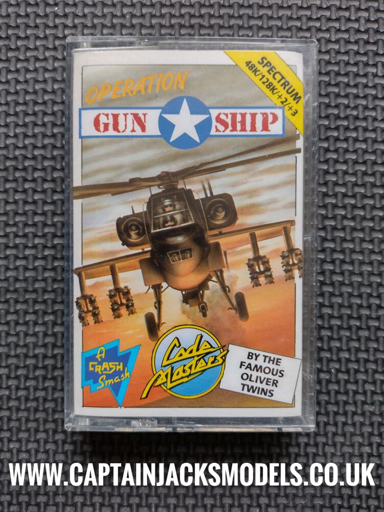 Operation Gun Ship Code Masters Vintage ZX Spectrum 48K 128K +2 +3 Software Tested & Working