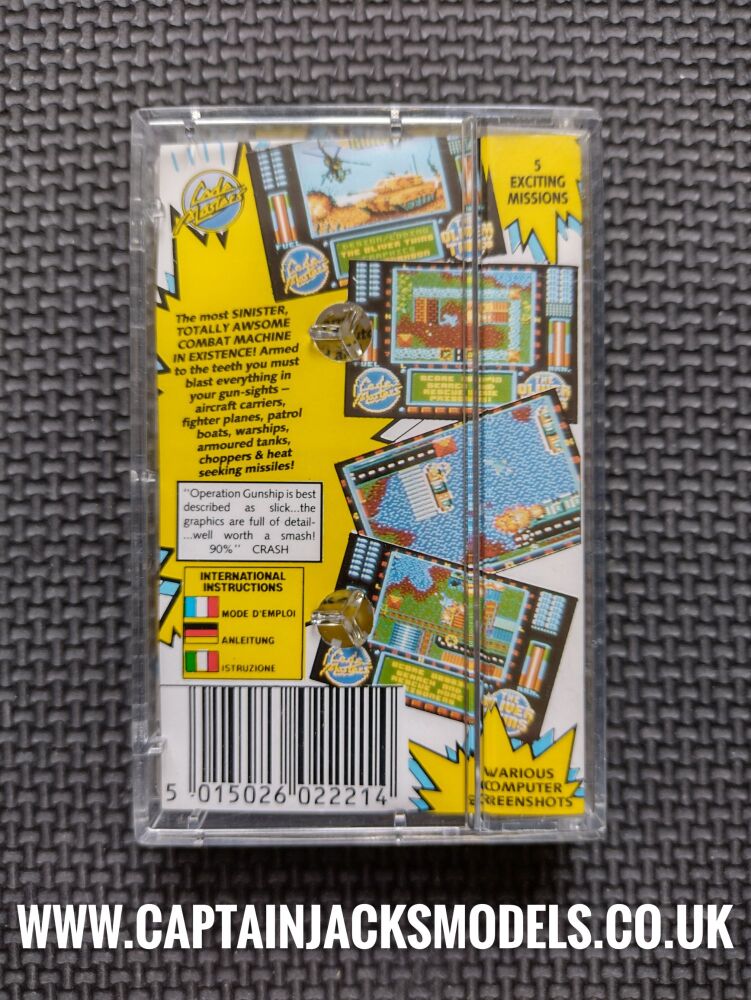 Operation Gun Ship Code Masters Vintage ZX Spectrum 48K 128K +2 +3 Software Tested & Working
