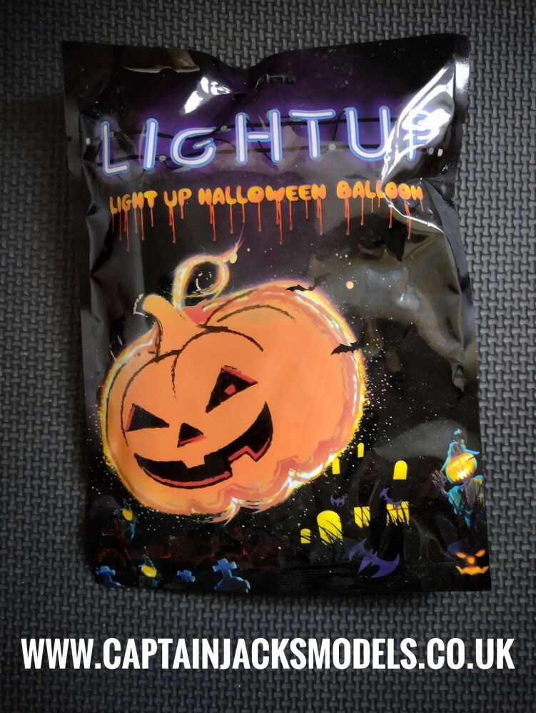 Pack Of 5 Light Up Halloween Pumpkin Balloons