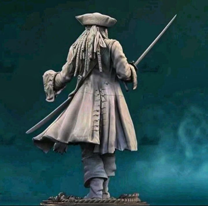 Resin Captain Jack Sparrow 1:24 Scale Unassembled Unpainted Model Kit