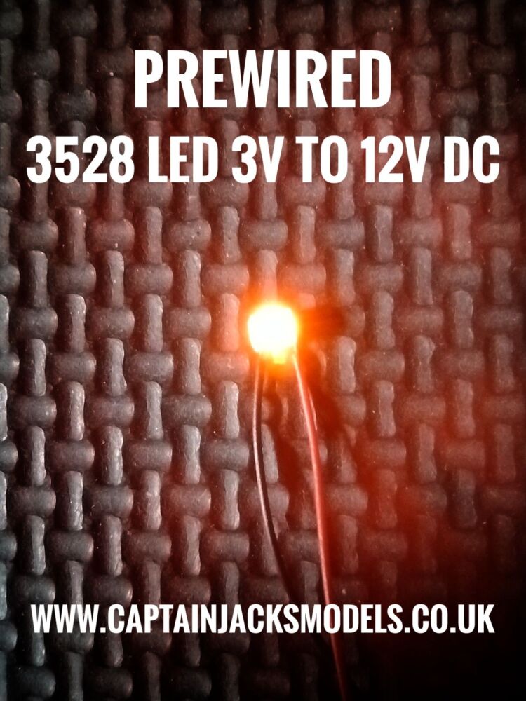 3528 Prewired ORANGE LED