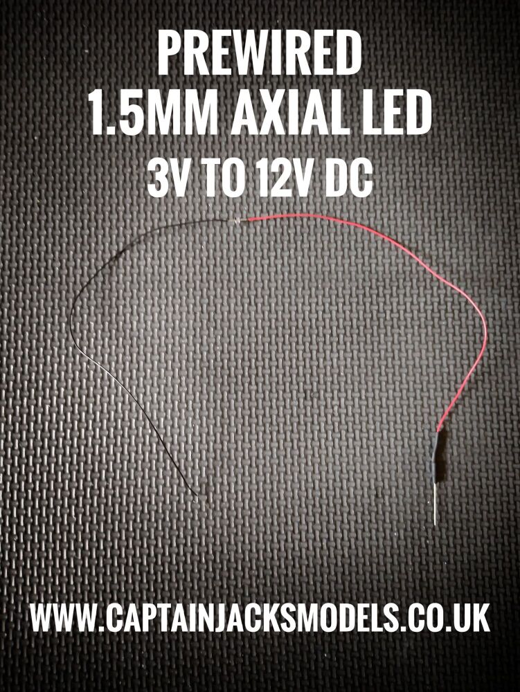 Prewired 1.5mm Axial LED Yellow