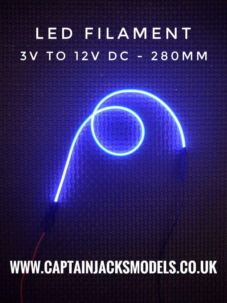 Led Filament - BLUE - 280mm - 3v To 12v DC