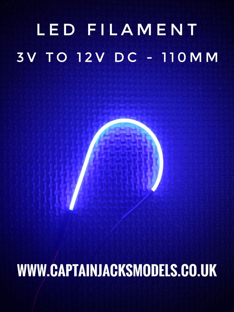 Led Filament - BLUE - 110mm - 3v To 12v DC