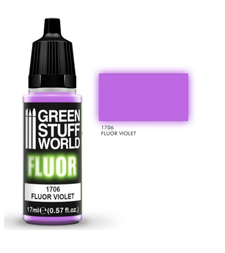 Fluor 1706 Fluorescent Violet - Green Stuff World 17ml Fluorescent Paint
