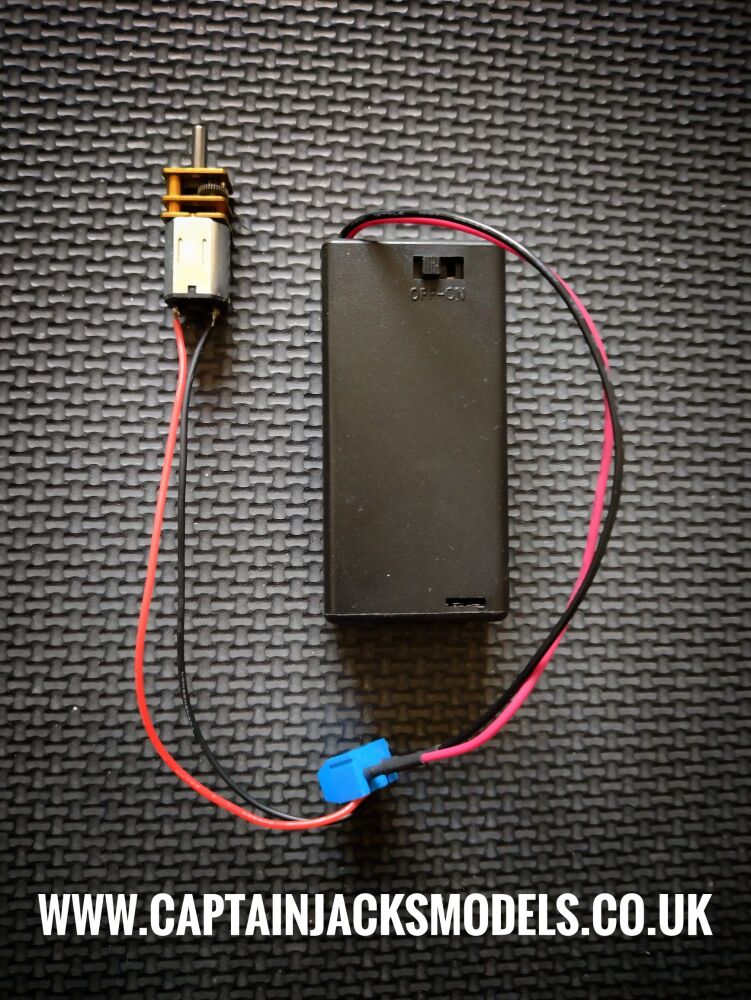 Miniature Slow Rotation Motor & AA Battery Box With Switch
