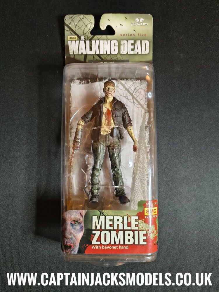 Merle Zombie Mcfarlane Toys Five Inch Figure Set From The Walking Dead Series Five