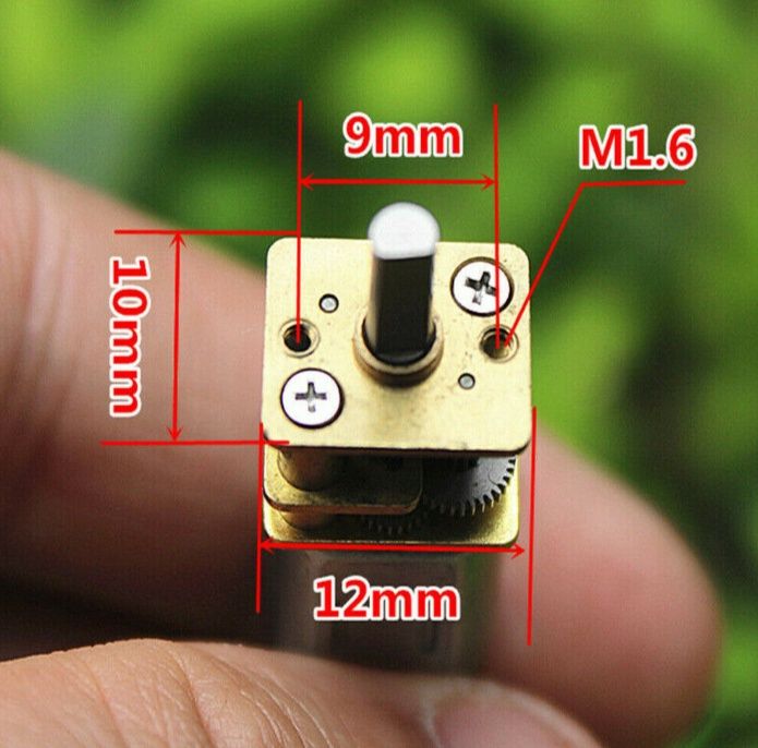 Miniature N20 Geared Slow Rotation DC Motor 3V To 6V