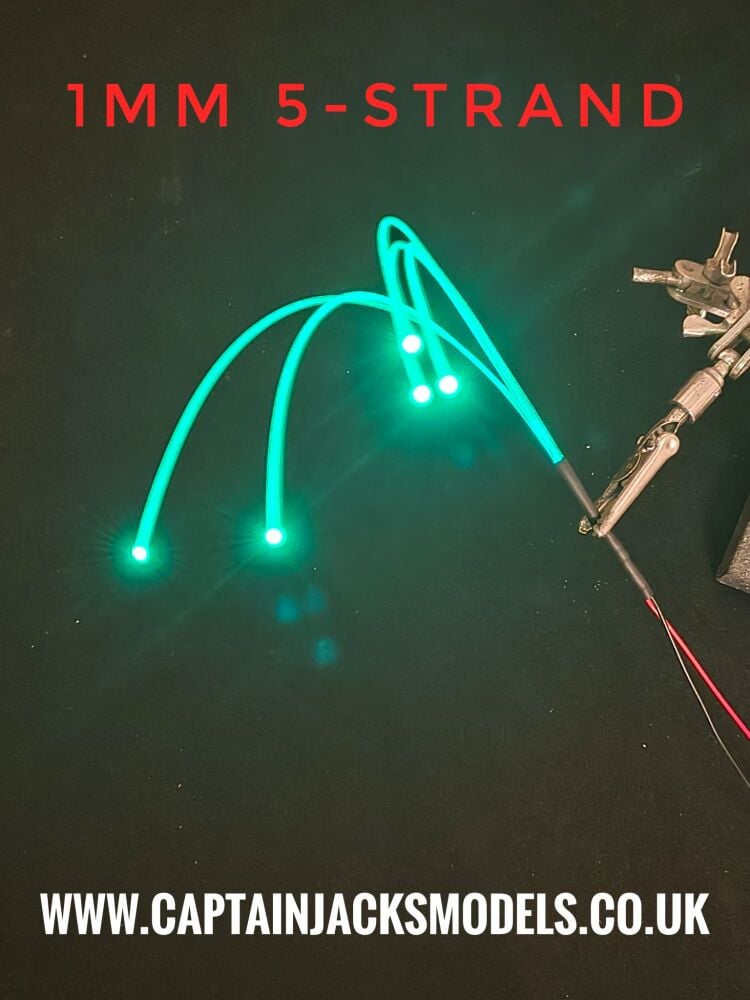 Green Static Fibre Optic LED With 5 Fibre 1mm Strands