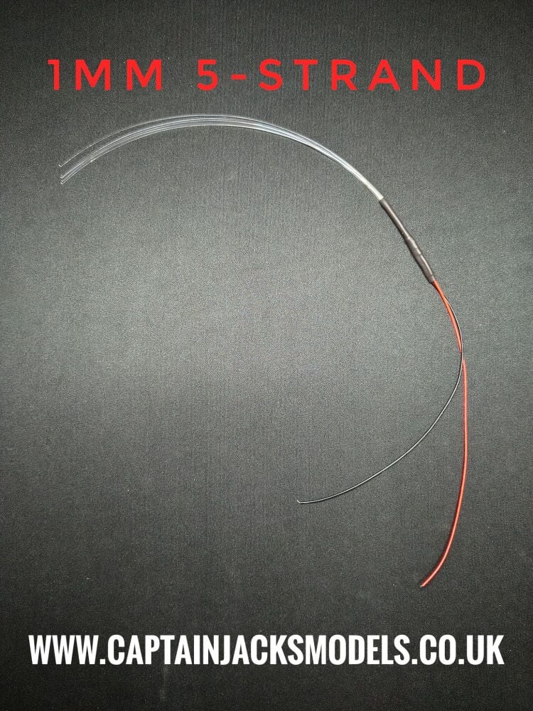 Red Static Fibre Optic LED With 5 Fibre 1mm Strands