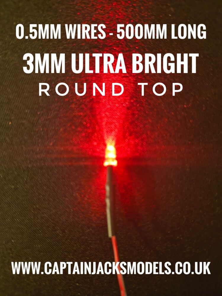 3mm Ultra Bright Round Top STATIC LEDs