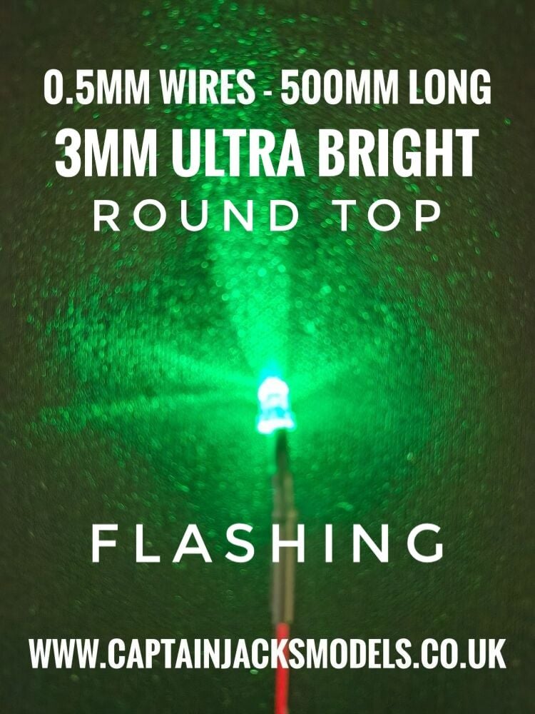 3mm Ultra Bright Round Top FLASHING LEDs