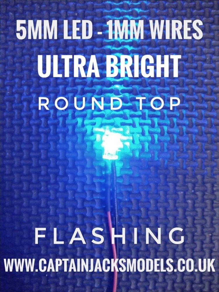 5mm Ultra Bright Round Top FLASHING LEDs