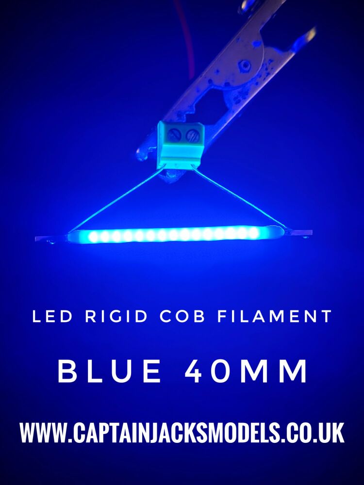 LED Rigid COB Filament BLUE 3V DC 40mm