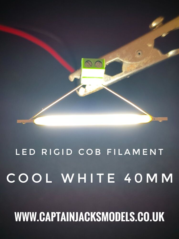 LED Rigid COB Filament COOL WHITE 3V DC 40mm