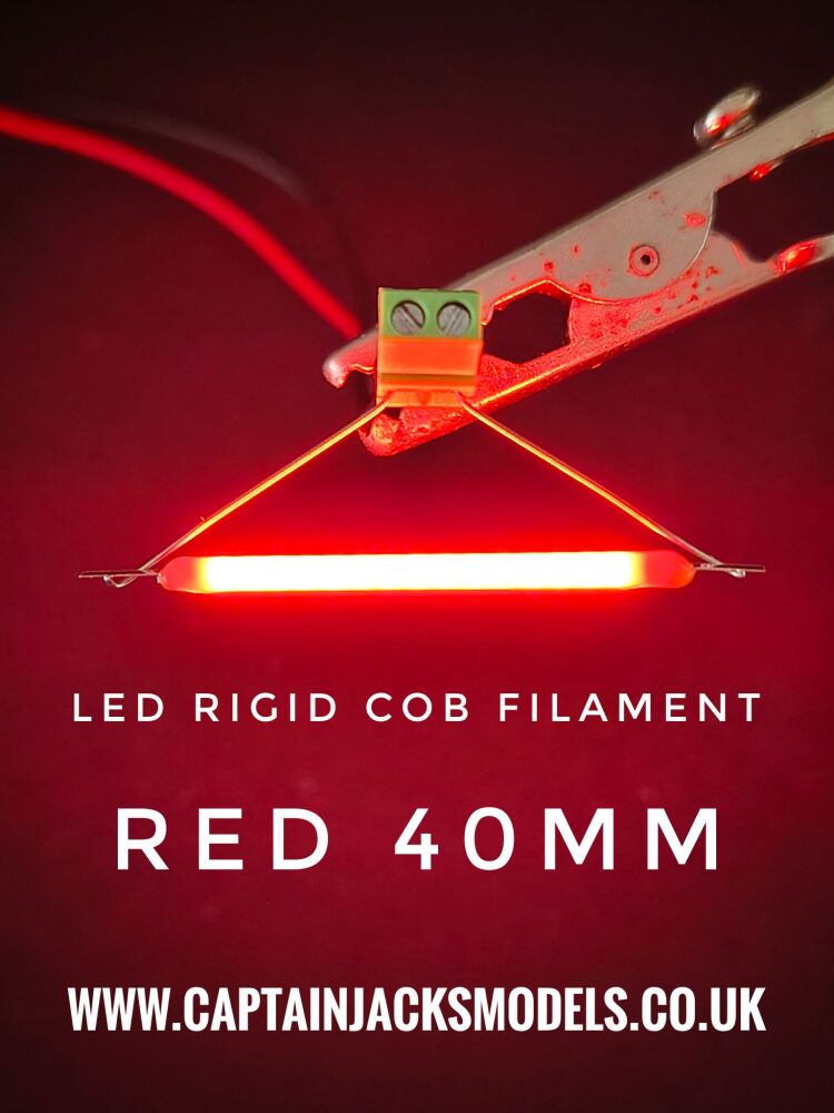 LED Rigid COB Filament RED 3V DC 40mm