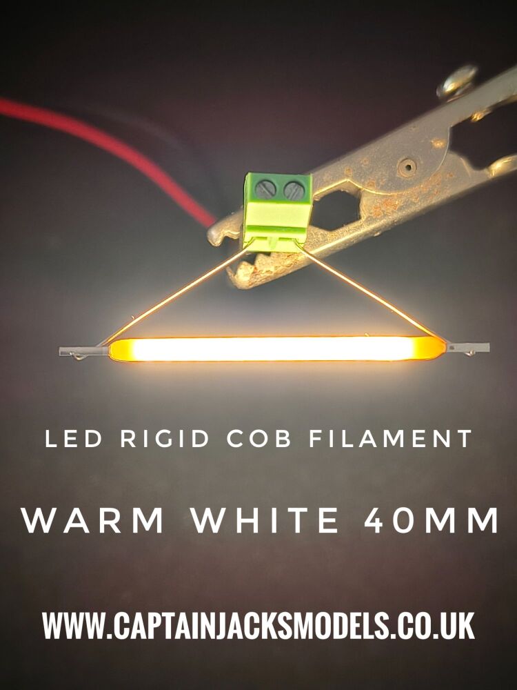 LED Rigid COB Filament WARM WHITE 3V DC 40mm