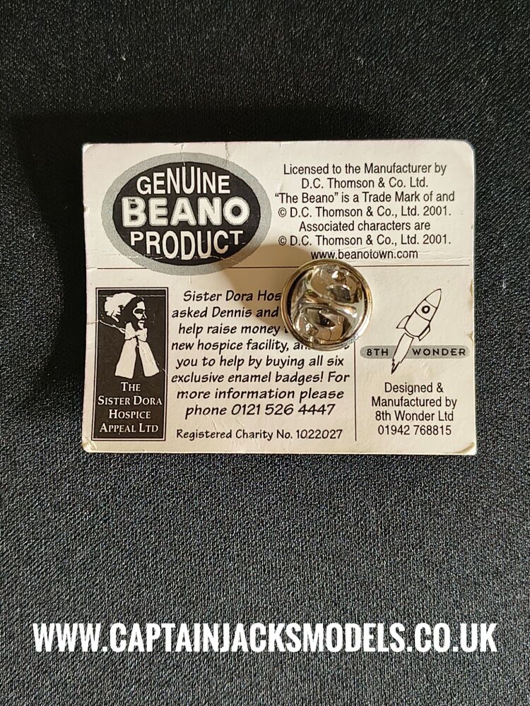 The Beano Vintage Enamel Pin Badge Sister Dora Hospice Series Dennis The Menace
