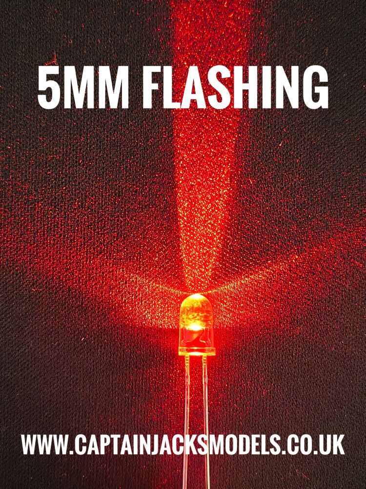 5mm FLASHING RED Ultra Bright LEDs