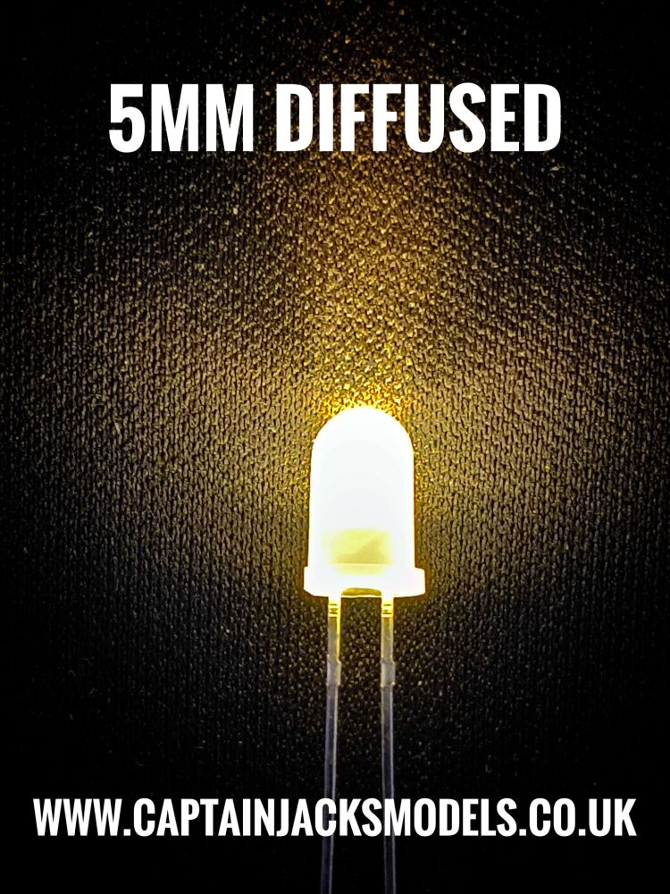 5mm Warm White Yellow Shade Diffused LED