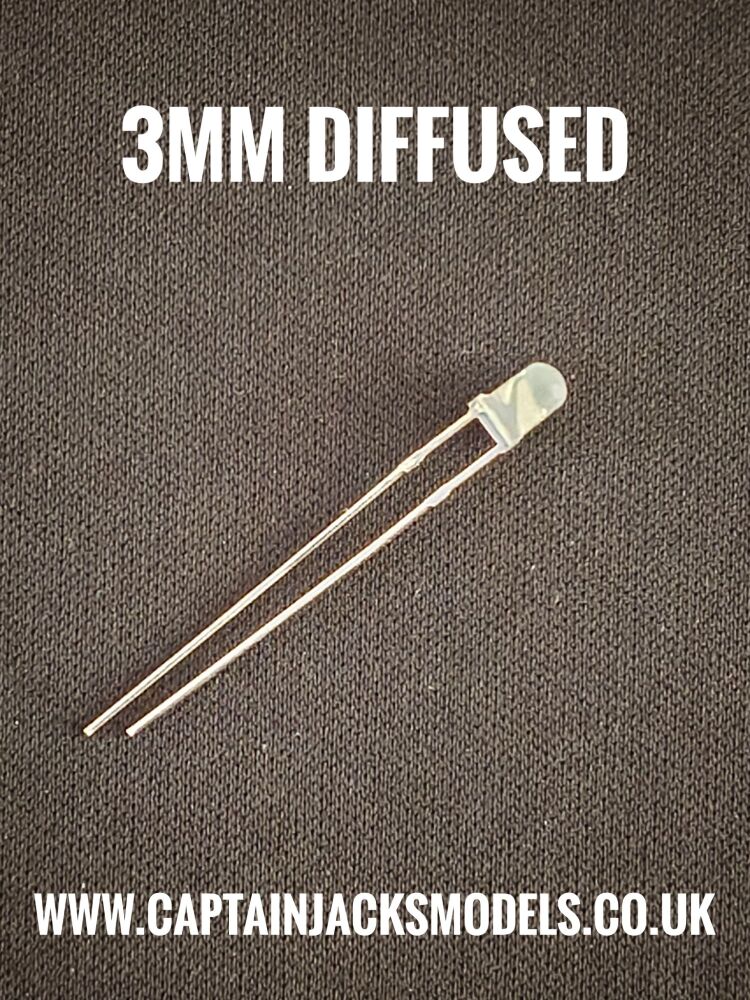 3mm Cool White Diffused LED