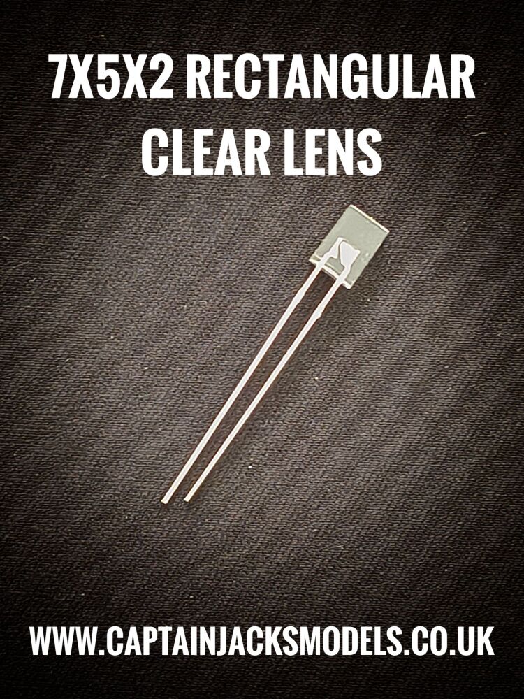 7mm x 5mm x 2mm ORANGE Rectangular LEDs Clear Lens Qty 10 Pcs