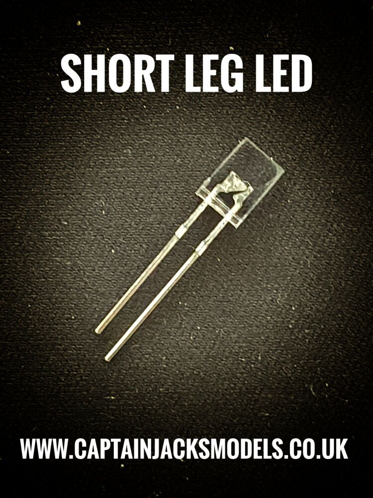 7mm x 5mm x 2mm BLUE SHORT LEG Rectangular LEDs Clear Lens Qty 10 Pcs