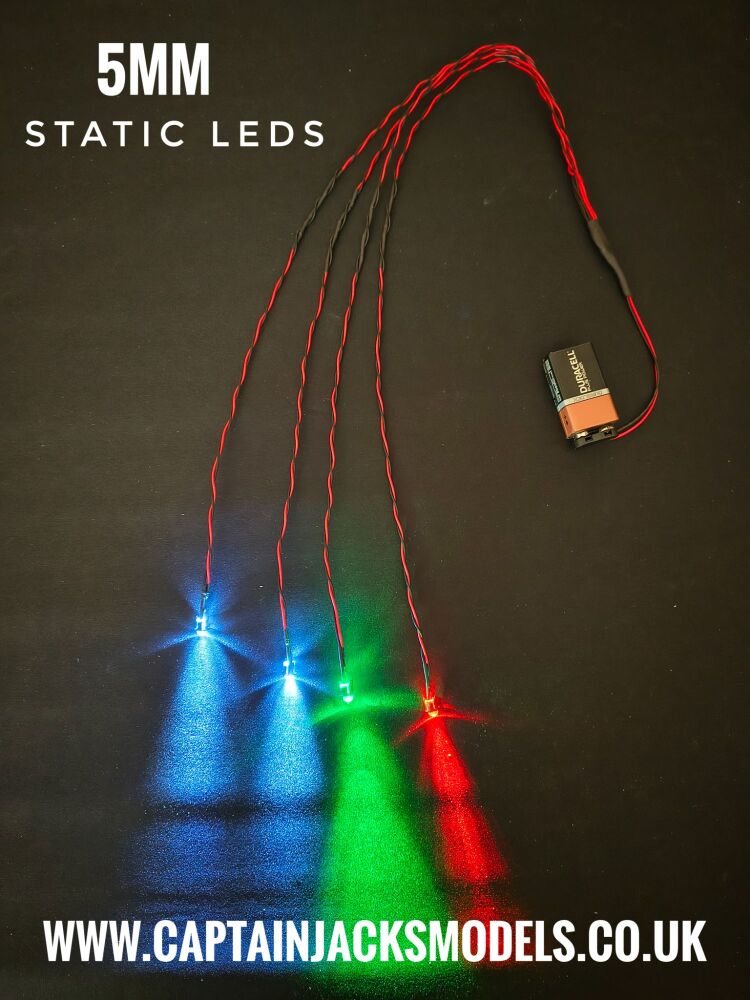5mm Static LED 495mm Navigation Light Set