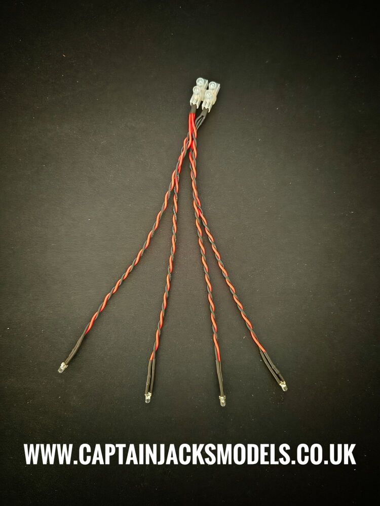 RC Boat Searchlight Kit SCREW TERMINAL ONLY SET Static LEDs 3mm Cool White