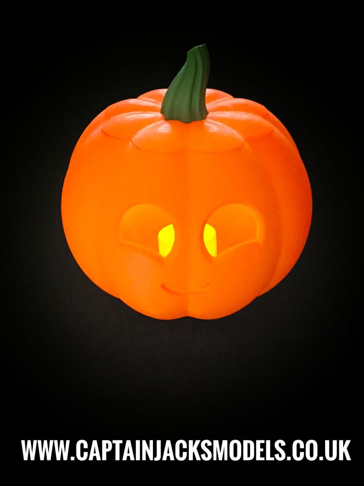 3D Printed Halloween Pumpkins With LED Tealight Candle DESIGN 2