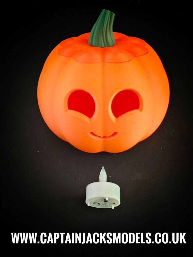 3D Printed Halloween Pumpkins With LED Tealight Candle DESIGN 2