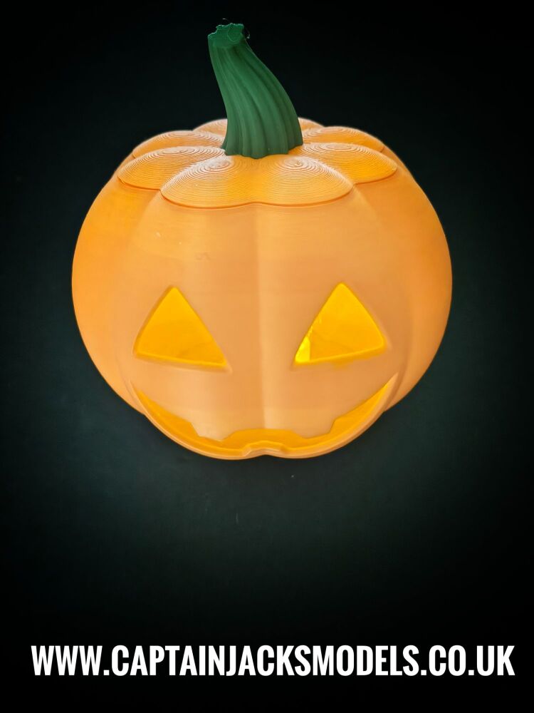 3D Printed Halloween Pumpkins With LED Tealight Candle DESIGN 3