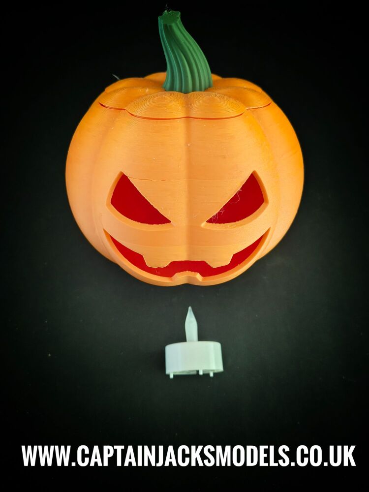 3D Printed Halloween Pumpkins With LED Tealight Candle DESIGN 5